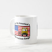 カスタマイズ黄色いスクールバスのマグ- コーヒーマグカップ (正面左)