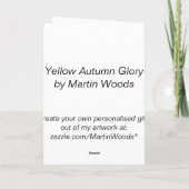 カスタマイズ黄色い秋の栄光- シーズンカード (裏面)