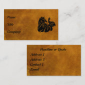 カスタマイズ黒い馬 名刺 (正面/裏面)