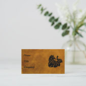 カスタマイズ黒い馬 名刺 (スタンド正面)