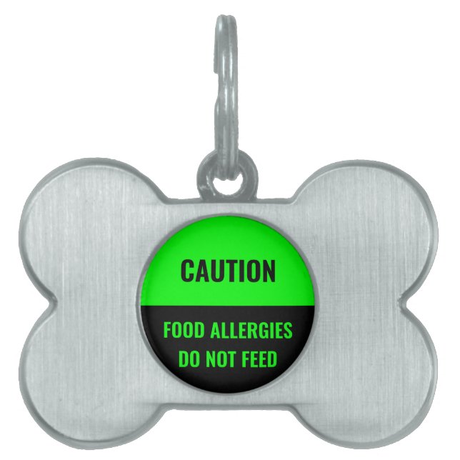 カスタマイズ黒緑の犬の名前、情報 ペットネームタグ (正面)