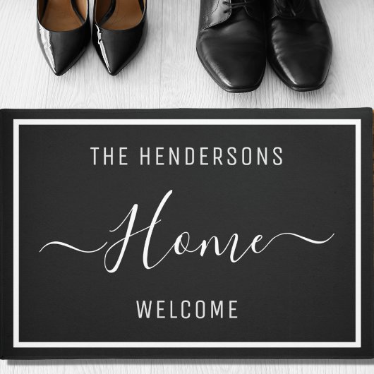 カスタマイズ黒 ドアマット