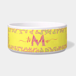 カスタマイズ1グラム犬の骨マンガイエロー大 ボウル