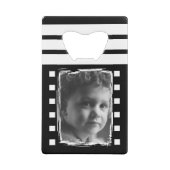 カスタマイズ1枚の写真を愛するパパの白い黒 クレジットカード栓抜き (裏面)