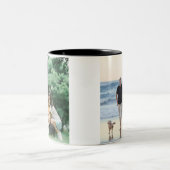 カスタマイズ2ファミリ写真両面テンプレート ツートーンマグカップ (中央)