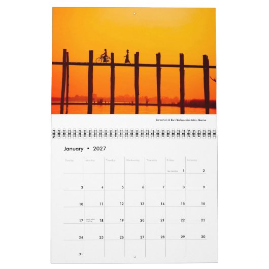 カスタマイズ2009年の世界観- カレンダー (1月 2027)