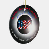 カスタマイズ2024年4太陽の月8日 セラミックオーナメント (右)