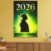 カスタマイズ2026年卒業生ネームアート キャンバスプリント (インサイチュ (リビング))