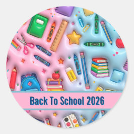 カスタマイズ2026年度新学期グッズ ラウンドシール