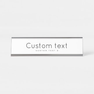 カスタマイズ2" x 8" デスクネームプレート