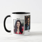 カスタマイズ4枚フォトファミリーコラージブラック マグカップ (左)