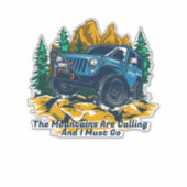 カスタマイズ4輪は山を呼び出す シール (正面)