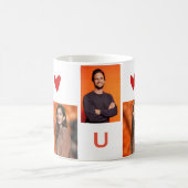 カスタマイズ4 photo Collage IハートYou Coffee Mag コーヒーマグカップ (中央)