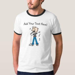 カスタマイズ50s棒の姿の男性の歌手のTシャツ Tシャツ