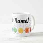 カスタマイズ7チャクラヨガ聖域マグカップ コーヒーマグカップ (正面右)