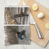 カスタマイズ8フォトコラージキッチンタオル キッチンタオル (四つ折り)