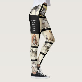 カスタマイズ9写真テンプレートペット犬レギンス レギンス