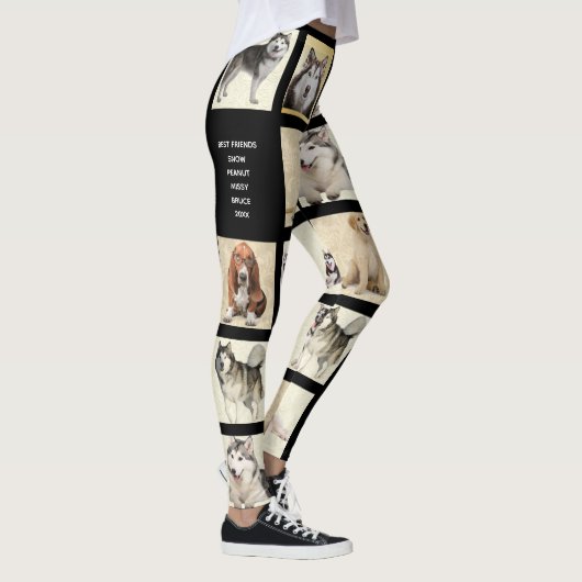 カスタマイズ9写真テンプレートペット犬レギンス レギンス (右)