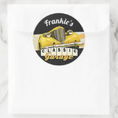 カスタマイズ |お名前 |車クラシック車庫 ラウンドシール (バッグ)