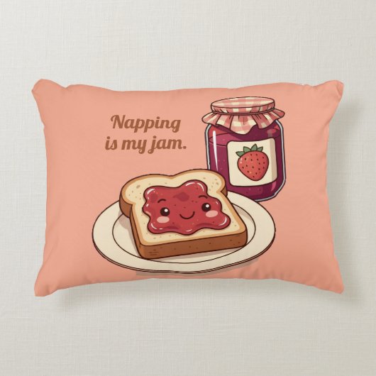 「カスタマイズ」が私の好み - かわいいジャムとパン漫画 アクセントクッション (正面)