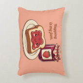 「カスタマイズ」が私の好み - かわいいジャムとパン漫画 アクセントクッション (正面(垂直))