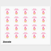 カスタマイズ*さくらんぼCupcakeスタンプ帳 ラウンドシール (シート)