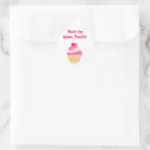 カスタマイズ*さくらんぼCupcakeスタンプ帳 ラウンドシール (バッグ)