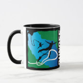 カスタマイズ: はっきりしたで写実的なバンジーのジャンプのデザイン マグカップ (左)