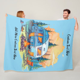 カスタマイズ アウトドア キャンピングカー キャンプファイヤー フリースブランケット