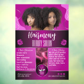 カスタマイズ アフリカ系アメリカ人 美容院 フロント ウィンドウサイン (シート3)