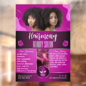 カスタマイズ アフリカ系アメリカ人 美容院 フロント ウィンドウサイン (シート2)