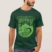 カスタマイズ アローヘッド湖 キャンプ 荒野 緑 Tシャツ (正面)
