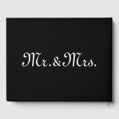 カスタマイズ/イニシャルカップルのモノグラム白黒 ゲストブック (裏面)