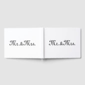 カスタマイズ/イニシャルカップルのモノグラム白黒 ゲストブック (全面)