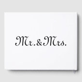 カスタマイズ/イニシャルカップルのモノグラム白黒 ゲストブック (裏面)