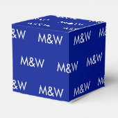 カスタマイズ/イニシャルホワイトモノグラムコバルトブルー フェイバーボックス (裏面サイド)