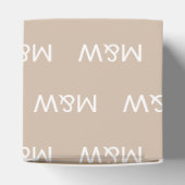 カスタマイズ/イニシャルホワイトモノグラムベージュギフト付き フェイバーボックス (上部)