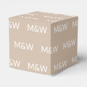 カスタマイズ/イニシャルホワイトモノグラムベージュギフト付き フェイバーボックス (裏面サイド)