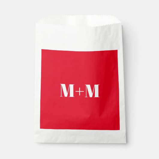 カスタマイズ/イニシャルホワイトレター番号(赤) フェイバーバッグ (正面)