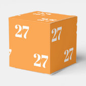 カスタマイズ/イニシャル付きホワイトレターナンバサフラン フェイバーボックス (裏面サイド)