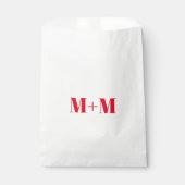 カスタマイズ/イニシャル赤い文字番号白 フェイバーバッグ (正面)