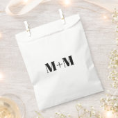 カスタマイズ/イニシャル黒文字番号白 フェイバーバッグ (クリップ留めされた状態)