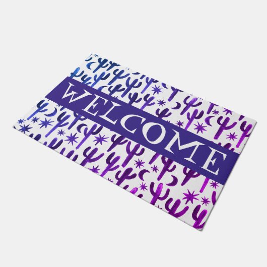 カスタマイズ!ウェルカムナイトデザートサグアーロサボス ドアマット (アングル)