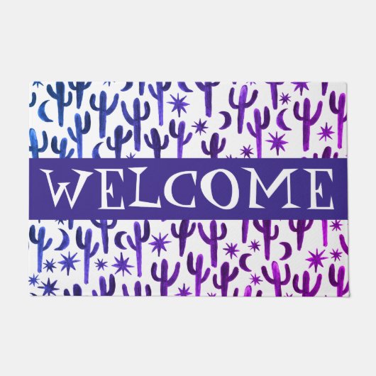 カスタマイズ!ウェルカムナイトデザートサグアーロサボス ドアマット (正面)