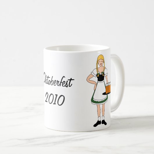 カスタマイズ--オクトーバーフェスト女子 コーヒーマグカップ (正面右)
