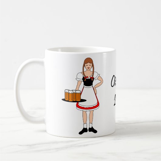 カスタマイズ--オクトーバーフェスト女子 コーヒーマグカップ (左)