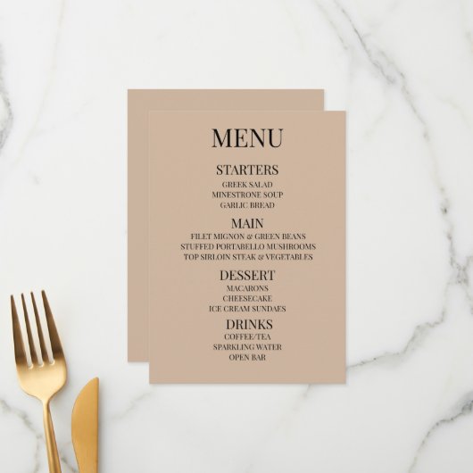 カスタマイズ - オリジナルのベージュメニューを作成 メニュー (正面/裏面インサイチュ)