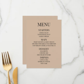 カスタマイズ - オリジナルのベージュメニューを作成 メニュー