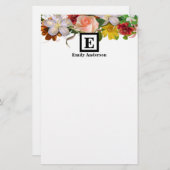 カスタマイズ |カントリーフラワー 便箋 (正面/裏面)