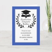 カスタマイズ、クラシックおめでとう卒業カード シーズンカード (正面)